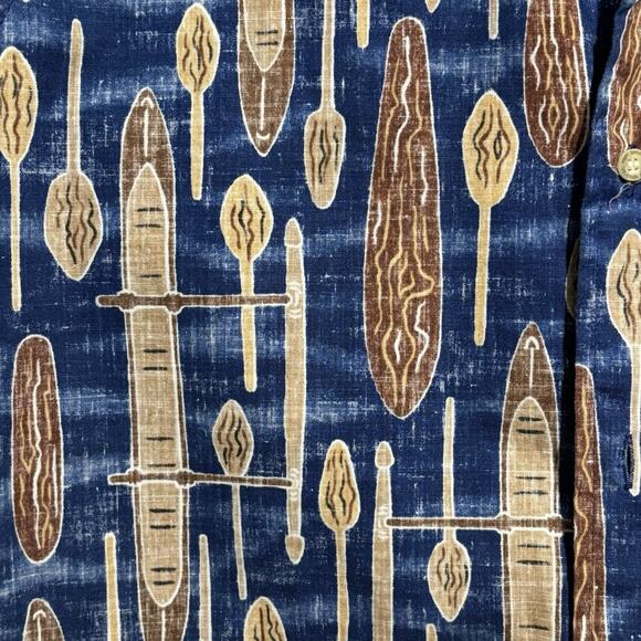 Reyn Spooner Dietrich Varez Polynesian Shirt Mens Small Outrigger Canoe AOP VTG - Picture 7 of 8